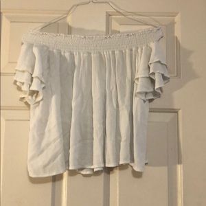 Off the shoulder cropped top